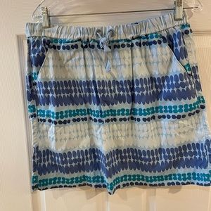 Two pull on elastic waist skirts